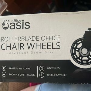 The Original Office Chair Caster Wheels Rollerblade Style (Set of 5)